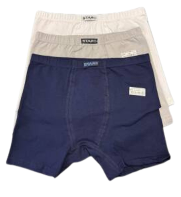 STAR 3 LÜ ASORTİ ERKEK ÇOCUK PAMUKLU KEMER LYCRALI BOXER - 1