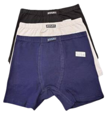 STAR 3 LÜ ASORTİ ERKEK ÇOCUK PAMUKLU KEMER LYCRALI BOXER - Star