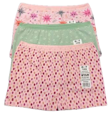 STAR 3 LÜ ASORTİ KIZ ÇOCOK BOXER KÜLOT - Star