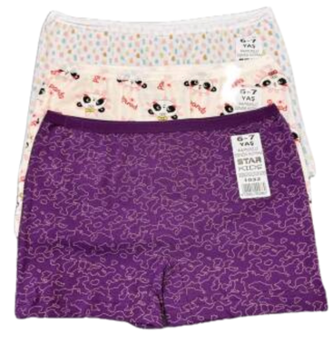 STAR 3 LÜ ASORTİ KIZ ÇOCUK BOXER KÜLOT - Star