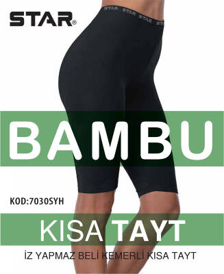 STAR 3 LÜ BAMBU KADIN DİZ ÜSTÜ KISA TAYT - Star