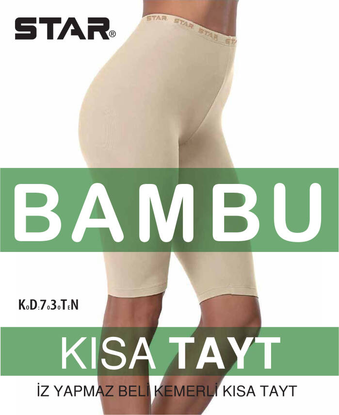 STAR 3 LÜ BAMBU KADIN DİZ ÜSTÜ KISA TAYT - 3