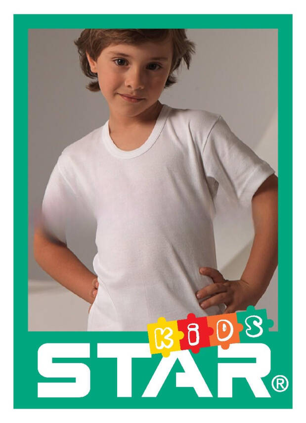 STAR 3 LÜ ERKEK ÇOCUK SAF PAMUK AÇIK YAKA T-SHİRT ( FANİLA ) - 2