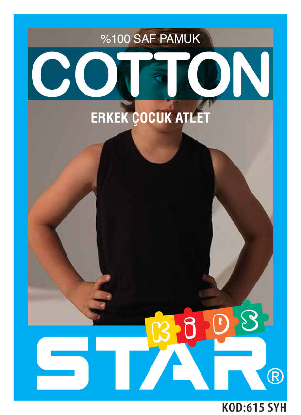 STAR 3 LÜ ERKEK ÇOCUK SAF PAMUK ATLET - 2