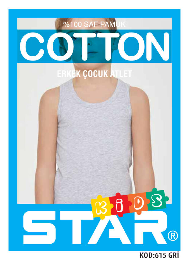 STAR 3 LÜ ERKEK ÇOCUK SAF PAMUK ATLET - 3