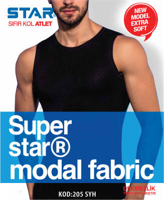 STAR 3 LÜ ERKEK MODAL SIFIR YAKA SIFIRKOL T-SHİRT - Star