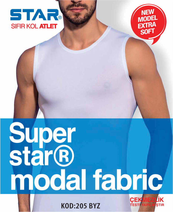 STAR 3 LÜ ERKEK MODAL SIFIR YAKA SIFIRKOL T-SHİRT - 2