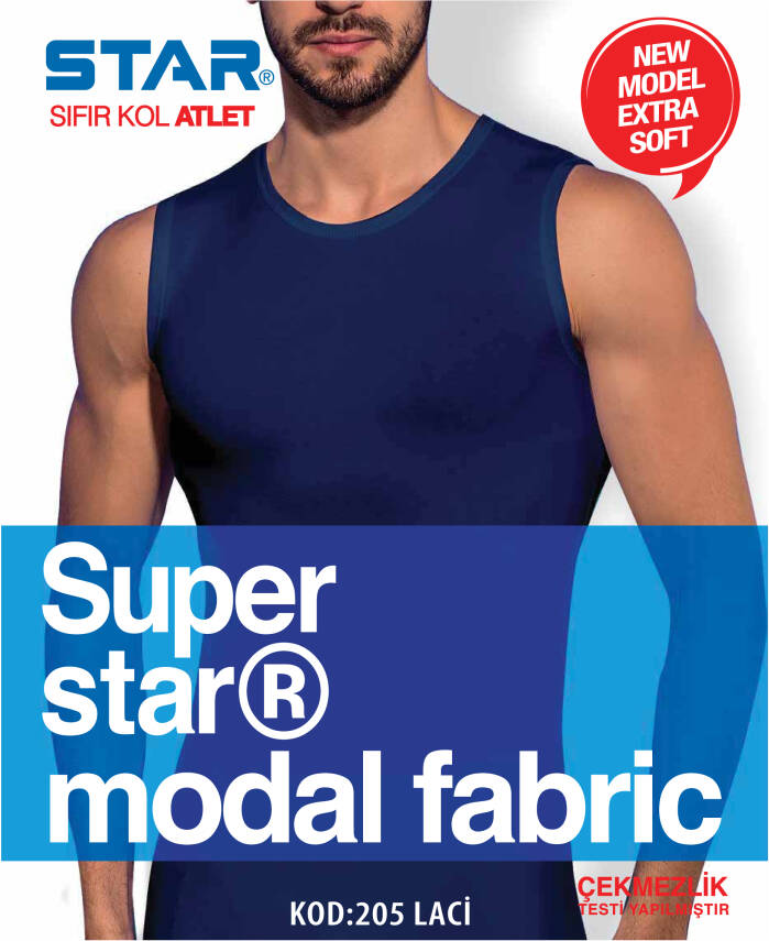 STAR 3 LÜ ERKEK MODAL SIFIR YAKA SIFIRKOL T-SHİRT - 4