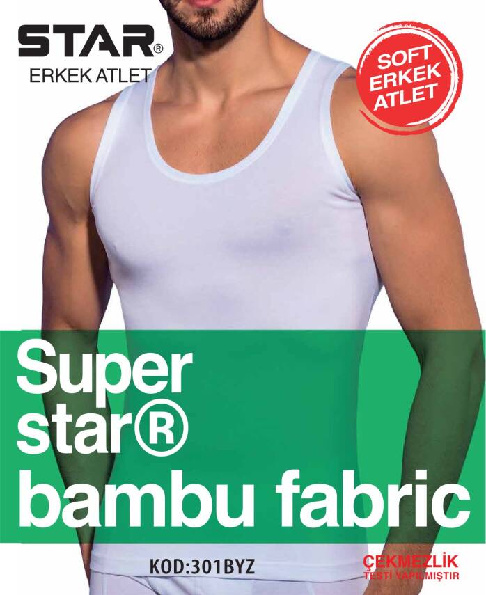 STAR 3 LÜ ERKEK ORGANİK BAMBU ATLET - 2