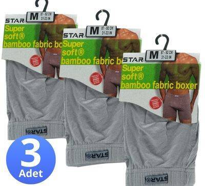 STAR 3'LÜ ERKEK ORGANİK BAMBU PAMUKLU KEMER BOXER - 2