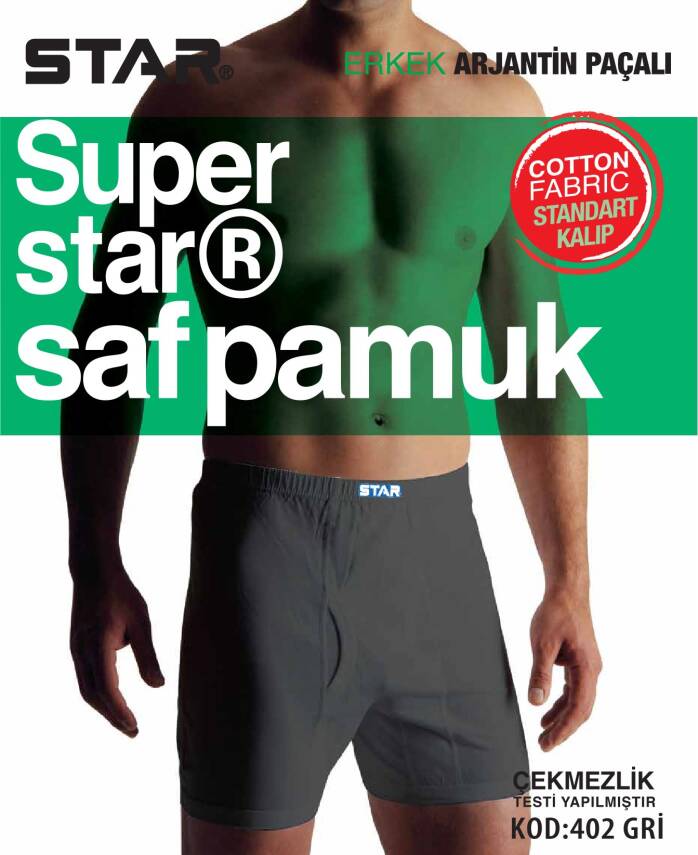 STAR 3 LÜ ERKEK SAF PAMUK PAÇALI KÜLOT - 3