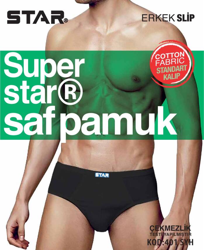 STAR 3 LÜ ERKEK SAF PAMUK SLİP KÜLOT - 2