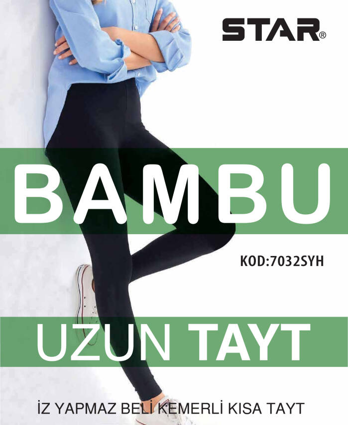 STAR 3 LÜ KADIN BAMBU BELİ KEMERLİ UZUN TAYT - 2