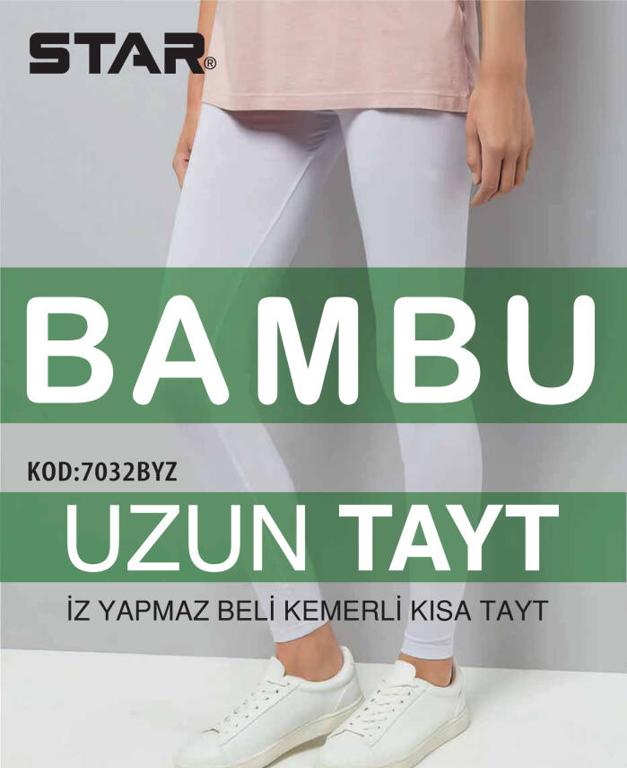STAR 3 LÜ KADIN BAMBU BELİ KEMERLİ UZUN TAYT - 1