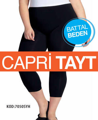 STAR 3 LÜ KADIN BATDAL BEDEN PAMUKLU DİZALTI KAPRİ TAYT SİYAH