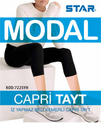 STAR 3 LÜ KADIN MODAL DİZ ALTI KAPRİ TAYT - Star