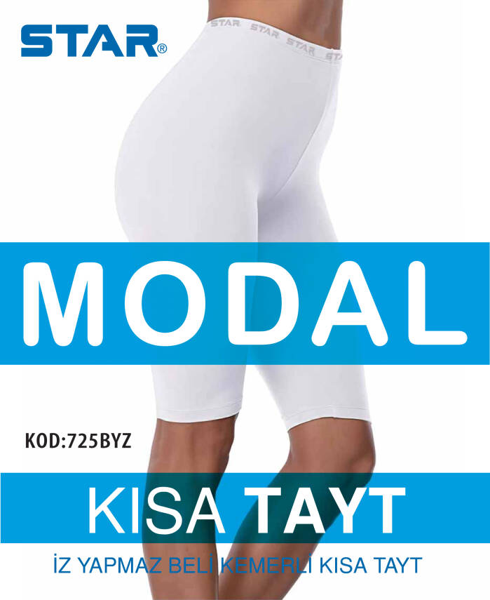 STAR 3 LÜ KADIN MODAL DİZ ÜSTÜ KISA TAYT - 2