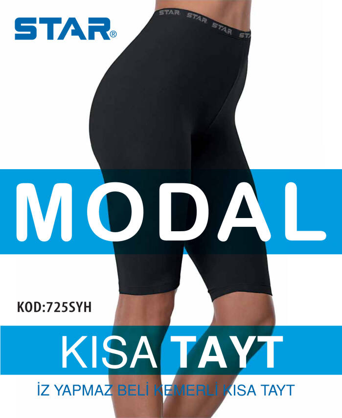 STAR 3 LÜ KADIN MODAL DİZ ÜSTÜ KISA TAYT - 3