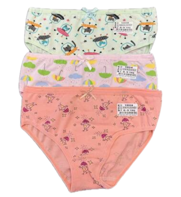 STAR 3 LÜ KIZ ÇOCUK DESENLİ SLİP KÜLOT - 1