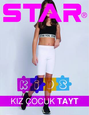 STAR 3 LÜ KIZ COCUK SAF PAMUK DİZ ÜSTÜ KISA TAYT - Star