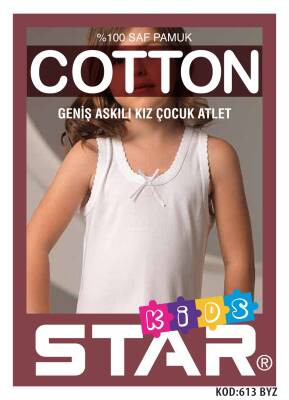 STAR 3 LÜ KIZ ÇOCUK SAF PAMUK GENİŞ ASKILI ATLET - Star