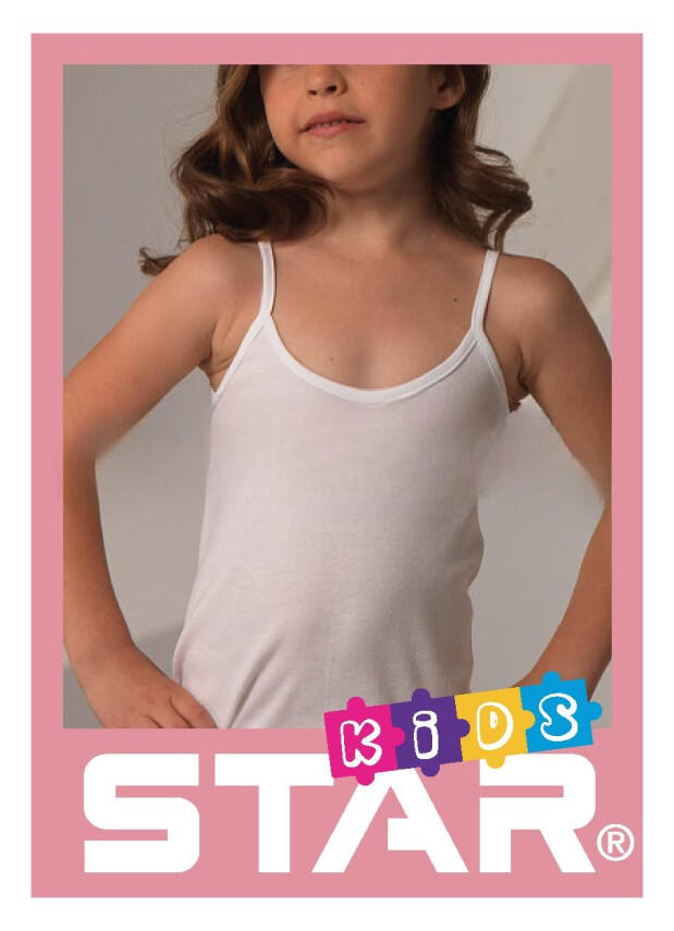 STAR 3 LÜ KIZ ÇOCUK SAF PAMUK İP ASKILI ATLET - 2