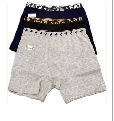 STAR 3LÜ ASORTİ ERKEK ÇOCUK BELİ KEMERLİ LYCRALI BOXER - Star