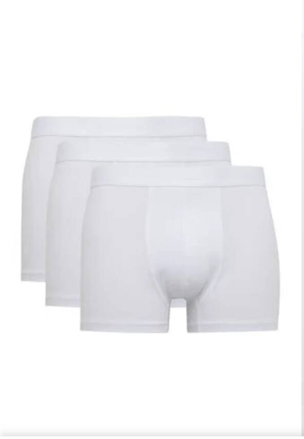 STAR 3LÜ BEYAZ ERKEK BELİ KEMERLİ LYCRALI BOXER - 2