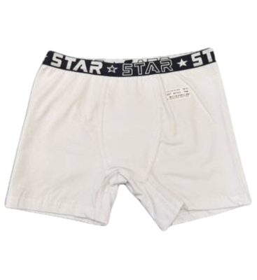 STAR 3LÜ BEYAZ ERKEK ÇOCUK BELİ KEMERLİ LYCRALI BOXER - 1