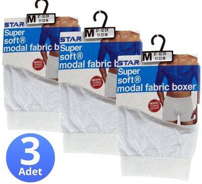 STAR 3'LÜ ERKEK MODAL BELİ KEMERLİ BOXER - 2