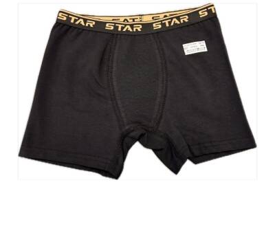 STAR 3LÜ SİYAH ERKEK ÇOCUK BELİ KEMERLİ LYCRALI BOXER - Star
