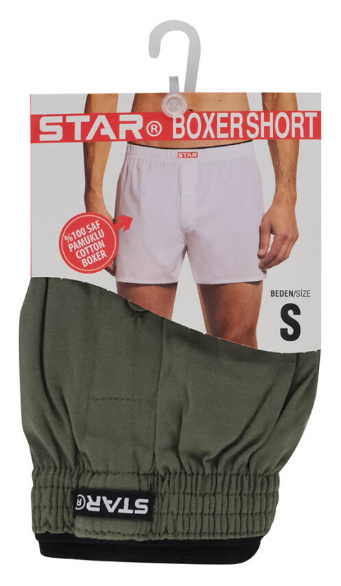 STAR DÜZ RENK %100 SAF PAMUKLU RAHAT KALIP HAVLU BEL BOXER - 2