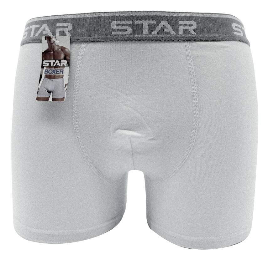 STAR BEYAZ PAMUKLU ESNEK KEMERLİ BOXER - 1