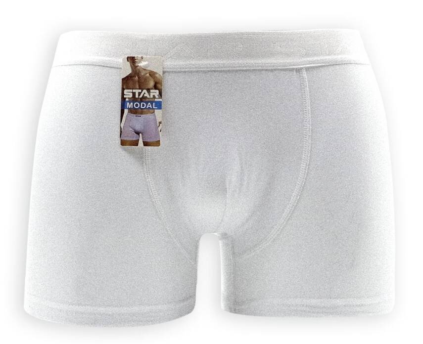 STAR ERKEK BEYAZ MODAL KEMERLİ BOXER - 2
