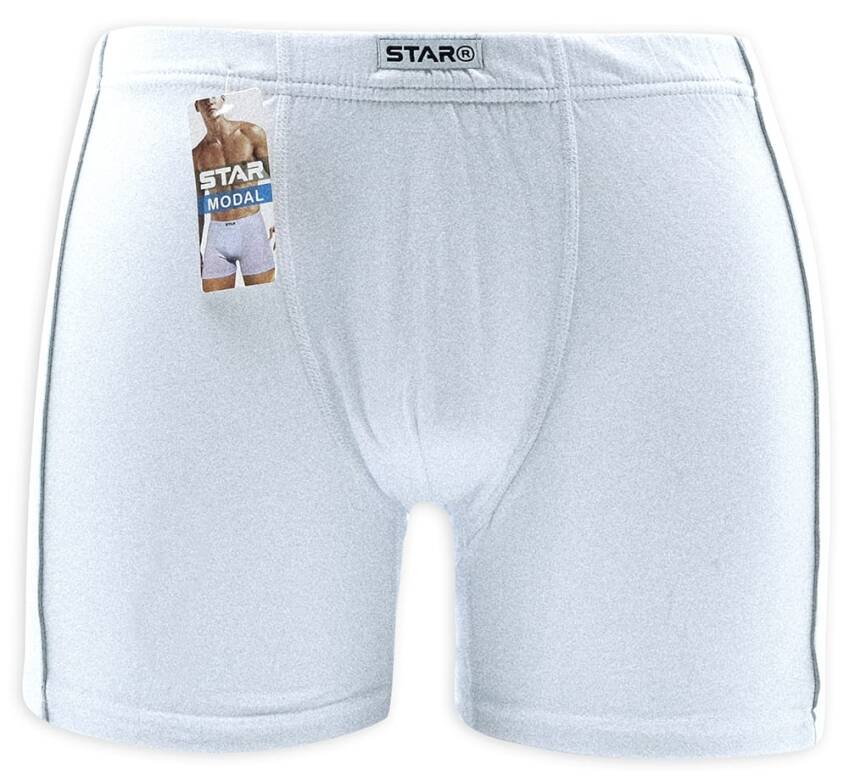 STAR ERKEK BEYAZ MODAL PAMUKLU KEMER BİYELİ BOXER - 2