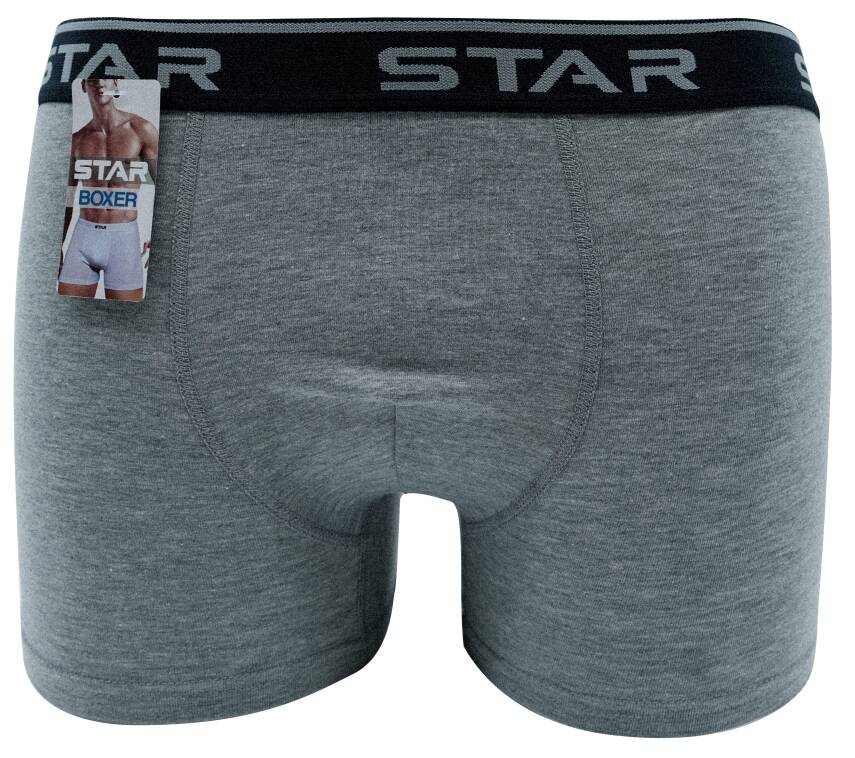 STAR GRİ PAMUKLU ESNEK KEMERLİ BOXER - 1