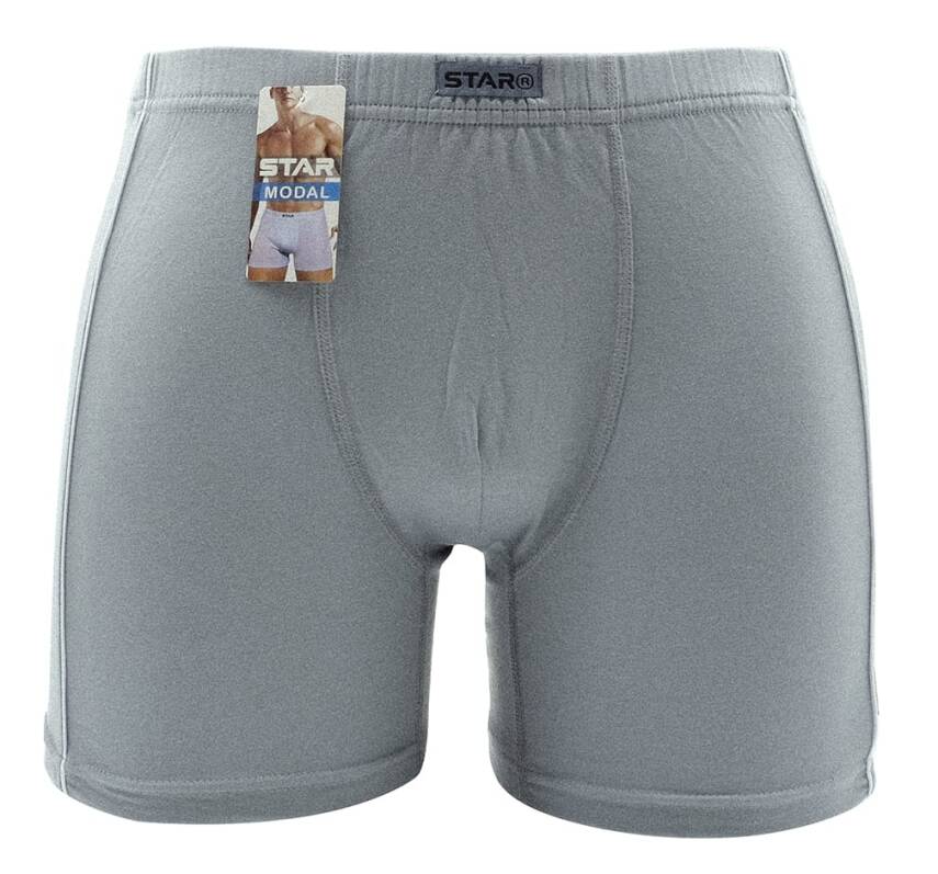 STAR ERKEK GRİ MODAL PAMUKLU KEMER BİYELİ BOXER - 2