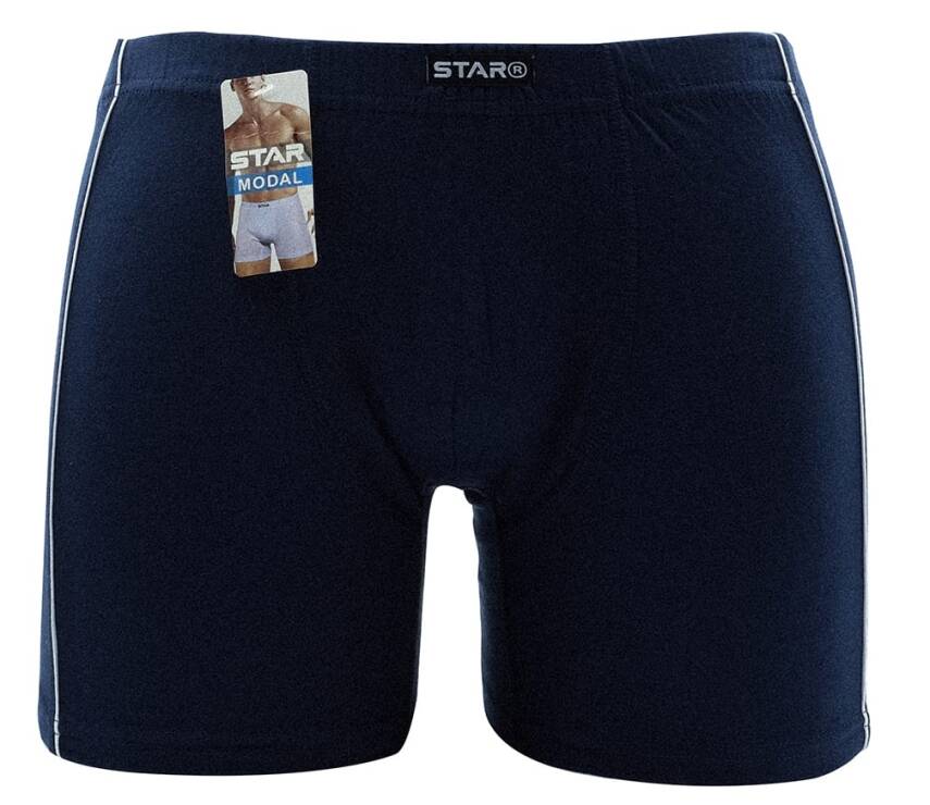 STAR ERKEK LACİVERT MODAL PAMUKLU KEMER BİYELİ BOXER - 2
