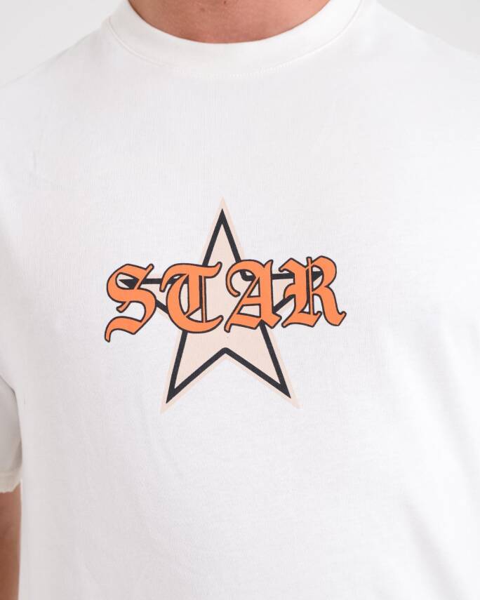 STAR ERKEK OVERSİZE DART LOGOLU T-SHİRT - 6