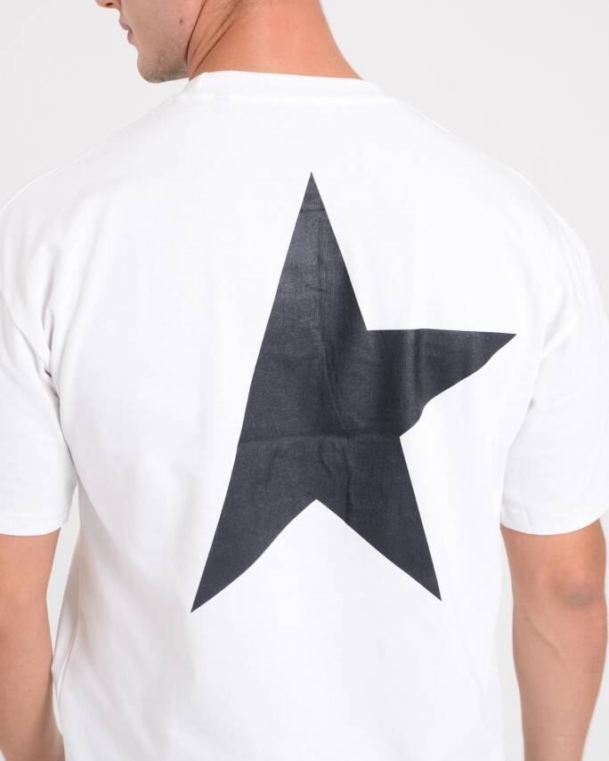 STAR ERKEK OVERSİZE YARIM YILDIZ BASKILI T-SHİRT - 3