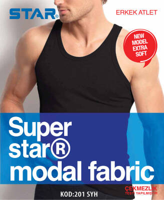 STAR ERKEK SİYAH MODAL ATLET 