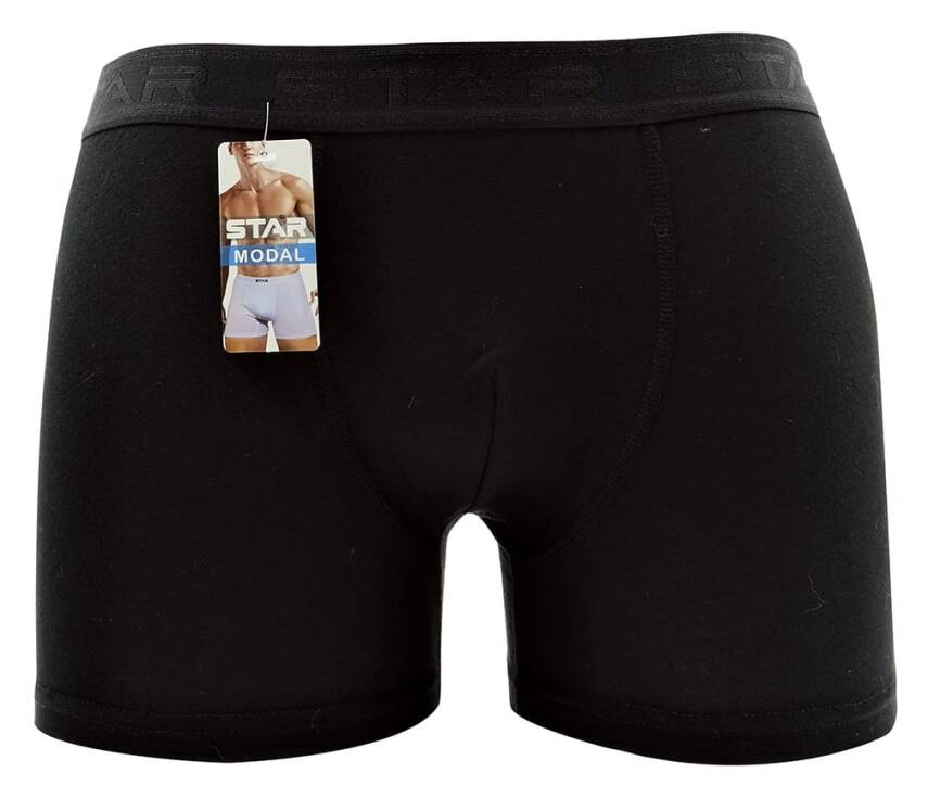 STAR ERKEK SİYAH MODAL KEMERLİ BOXER - 2