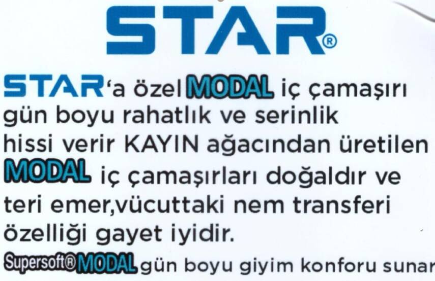 STAR ERKEK SİYAH MODAL V YAKA T-SHİRT - 3