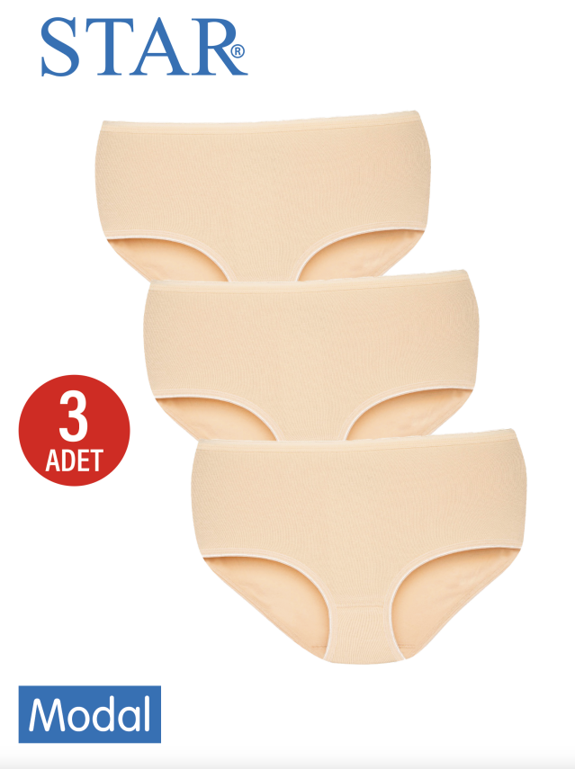 STAR KADIN 3 LÜ TEN ORGANİK BAMBU BATO KÜLOT - 1