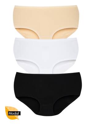 STAR KADIN 3LÜ ASORTİ MODAL İZYAPMAZ BATO KÜLOT - Star