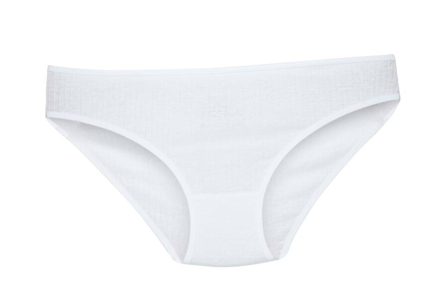 STAR KADIN 3LÜ BEYAZ SAF PAMUK ÇİZGİLİ BİKİNİ KÜLOT - 2