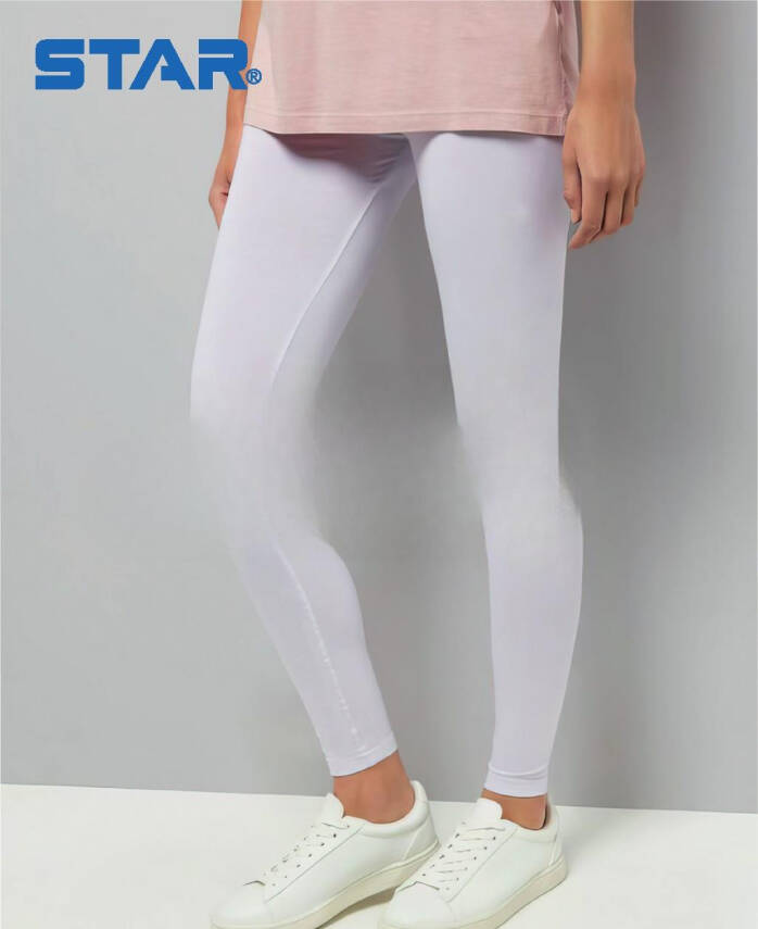 STAR KADIN BEYAZ MODAL BELİ KEMERLİ UZUN TAYT - 2