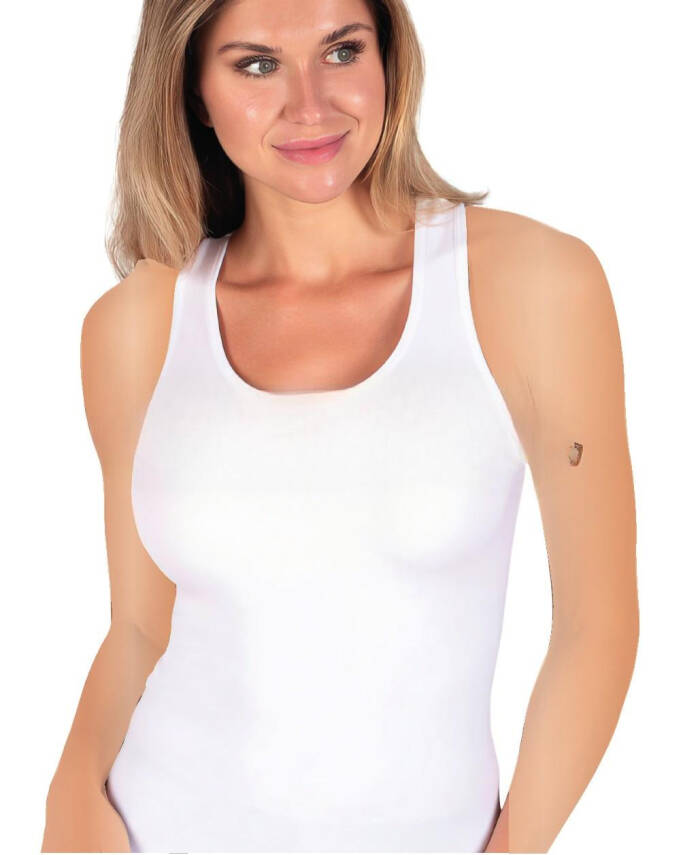 STAR KADIN BEYAZ MODAL GENİŞ ASKILI ATLET - 2