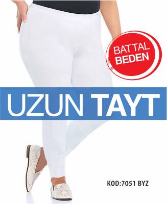 STAR KADIN BEYAZ SAF PAMUK UZUN TAYT - Star