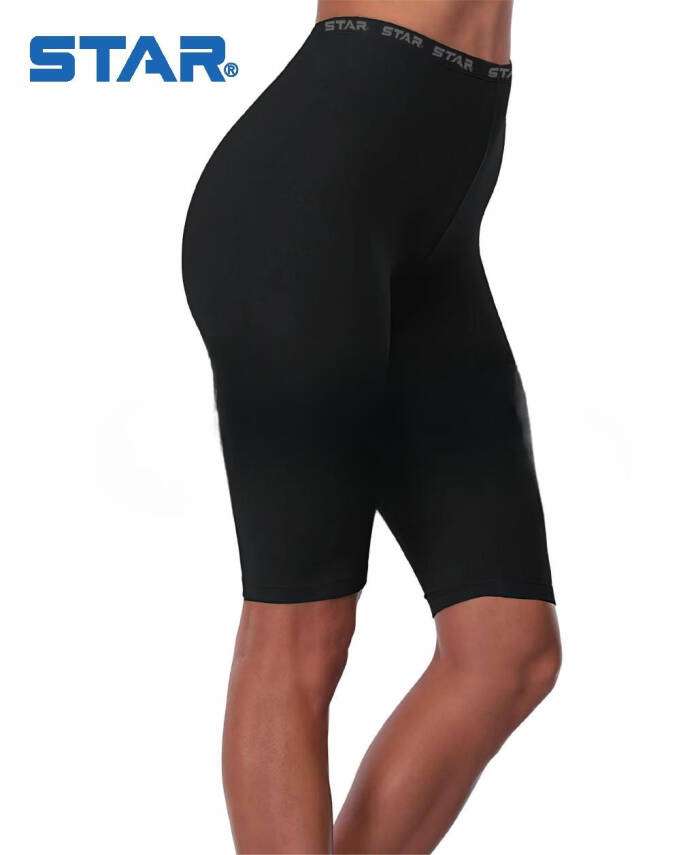 STAR KADIN SİYAH MODAL DİZ ÜSTÜ KISA TAYT - 2